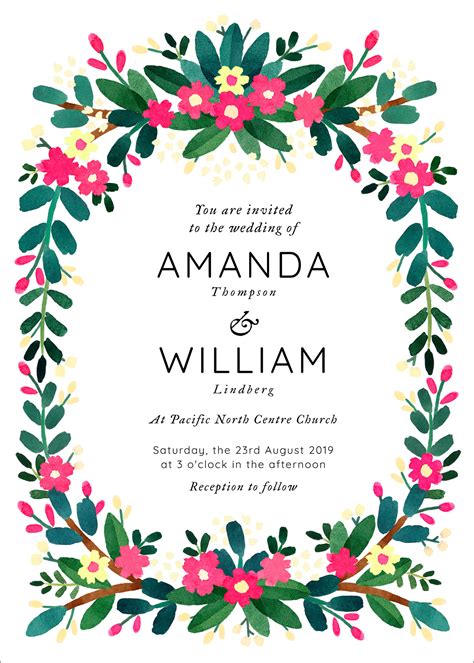 free printable wedding invitation templates|13 Wedding Invitation Templates You Can Download & Print .
